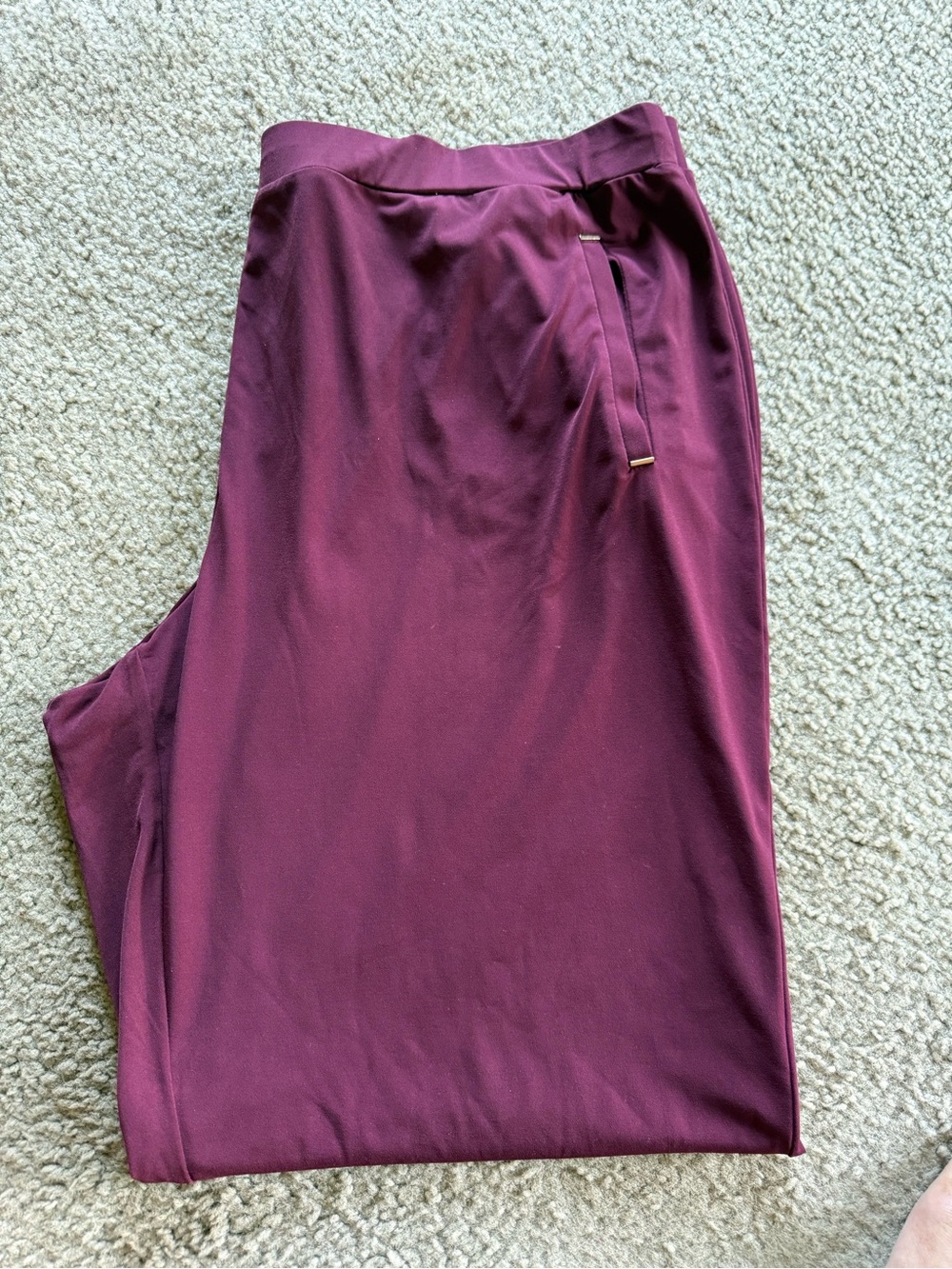 Susan Graver Plum Straight-Leg Pants